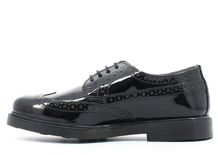 Francesina Stringata Bambina Melania Vernice Nera Elegante Melania colore Nero - SculcoScarpe