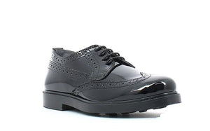 Francesina Stringata Bambina Melania Vernice Nera Elegante Melania colore Nero - SculcoScarpe