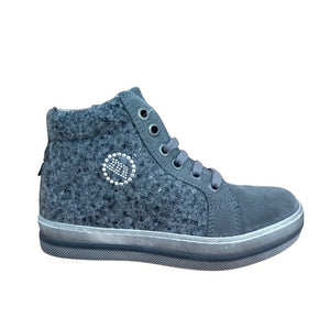Melania Sneakers Bambina Alte Grigio con Zip – Scarpe Casual Bambina Melania colore Grigio - SculcoScarpe