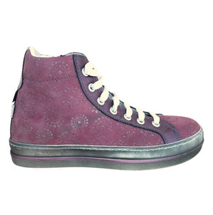 Melania Sneakers Bambina Alte Viola con Zip – Scarpe Casual Bambina Melania colore Prugna - SculcoScarpe
