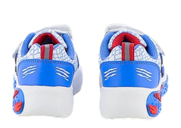 Melania Sneakers Bambino con Luci LED, Plantare in Memory Foam e Fantasia Dinosauro Melania colore Bianco/blu - SculcoScarpe