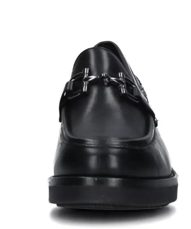 Mocassino Donna Cinzia Soft Nero in Pelle con Tacco Medio e Dettaglio Metallico Cinzia soft colore Nero - SculcoScarpe
