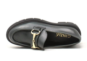 Mocassino Donna Cinzia Soft Verde Scuro in Pelle con Plantare in Pelle e Suola Carrarmato Mocassino colore Militare - SculcoScarpe