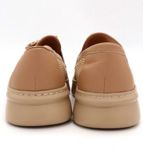 Mocassino Donna Laura Biagiotti Beige con Fibbie Gioiello – Platform Comfort Elegante Mocassino colore Beige - SculcoScarpe