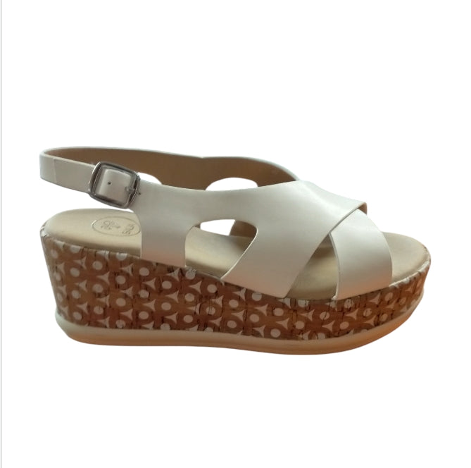 Sandalo Donna GALIA Off White con Zeppa – Casual Chic, Comodo e Stile Moderno