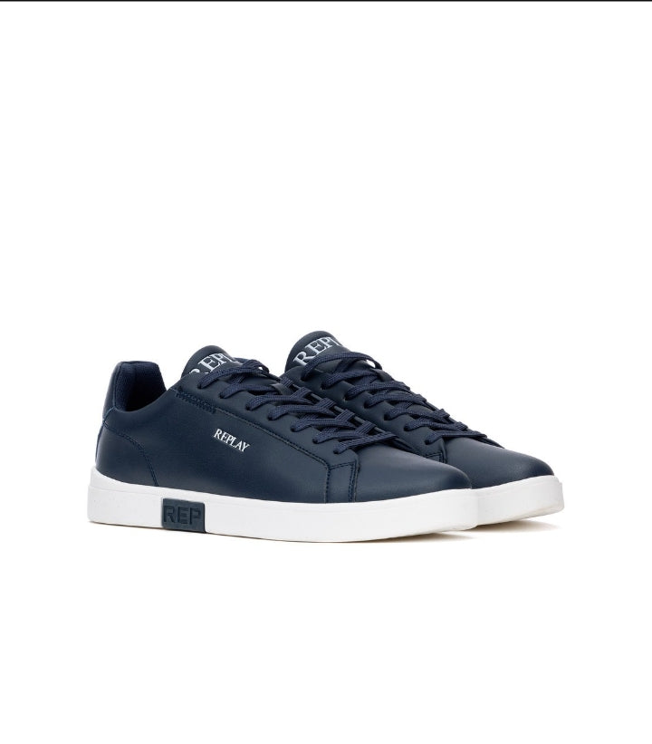 Sneakers Uomo Replay Polys BIC DF0 Navy/White – Scarpe Sportive Blu e Bianche Comode e Casual