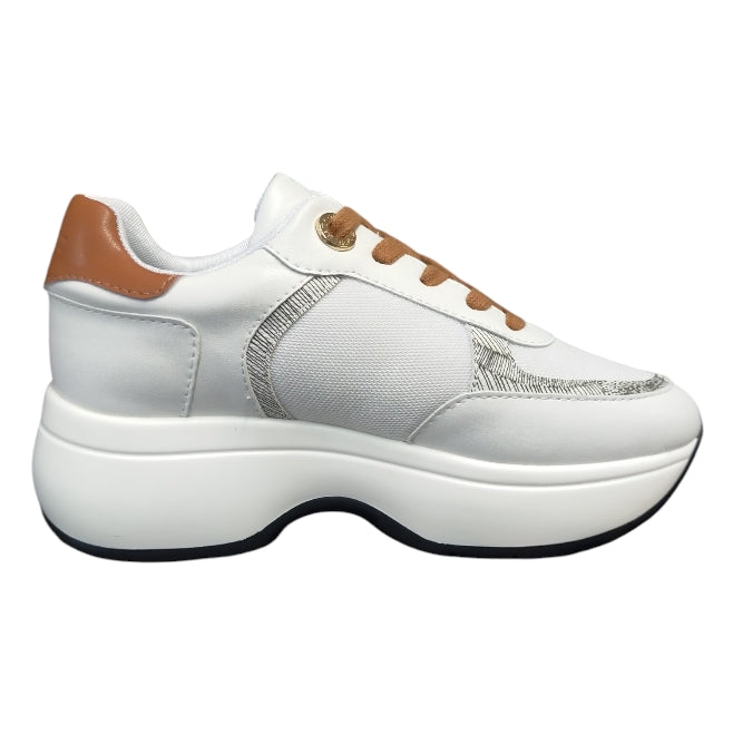 Gattinoni Dafne Sneakers Planetarium White / Ink Sepia – Platform Casual Donna