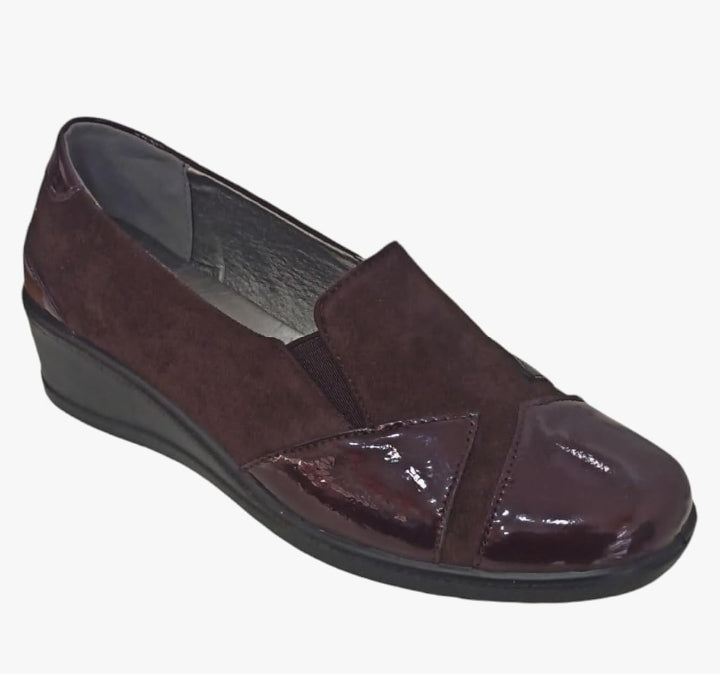 Scarpa Donna Cinzia Soft PF104 Testa di Moro con Zeppa 4 cm e Sottopiede in Memory Comfort