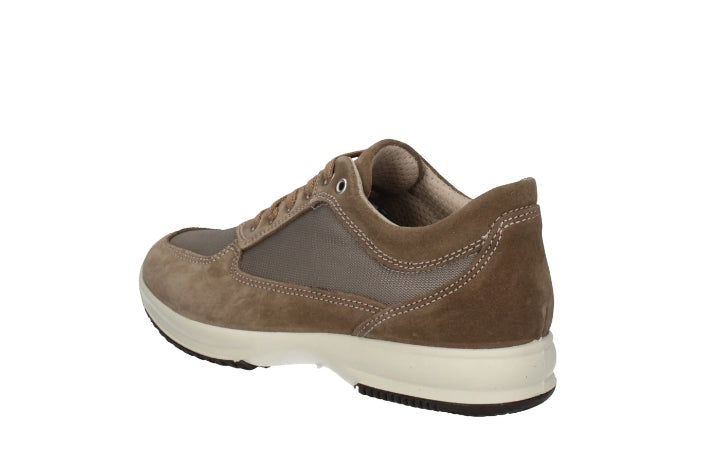 sneaker da uomo Imac in pelle scamosciata e tessuto color olive/beige