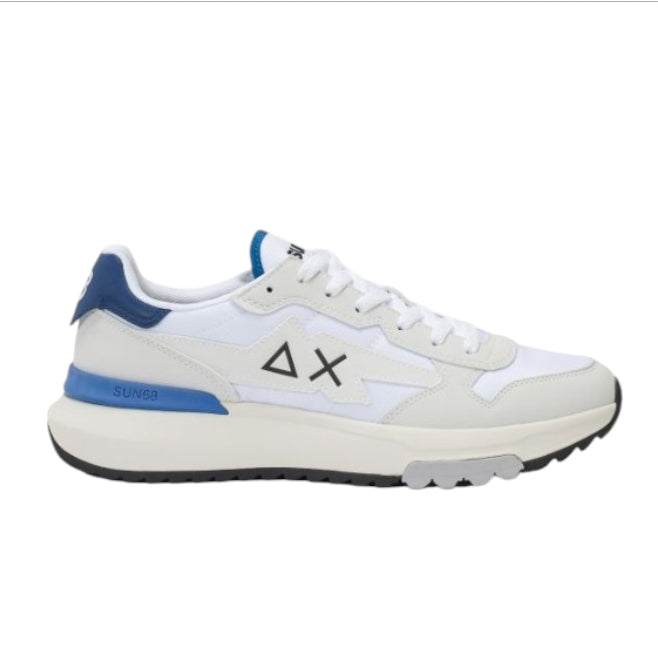 SUN68 Niki 2.0 Solid Uomo Bianco – Sneakers in Nylon e PU Casual, Comode e Moderne