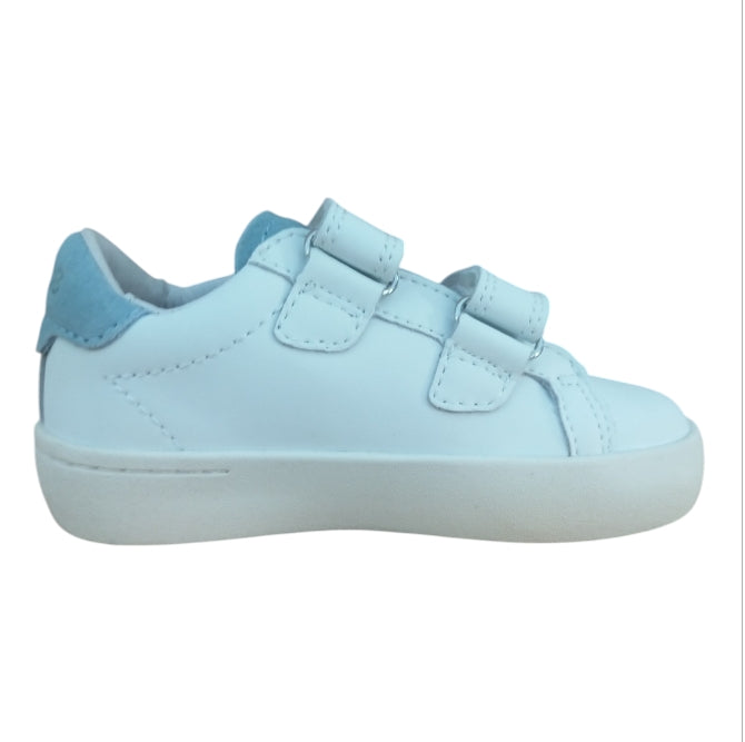 Sneakers Primi Passi Bambino SUN68 Boys Street Leather Baby 81 Sky Blue – Scarpe in Pelle Comode e Resistenti