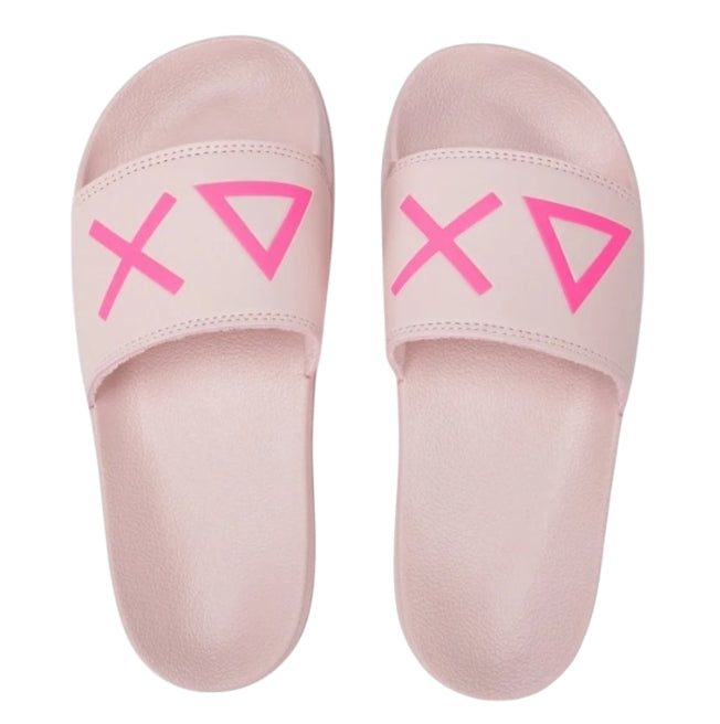 Ciabatte Donna SUN68 Rosa con Logo Fuxia – Slider Estive Mare Piscina