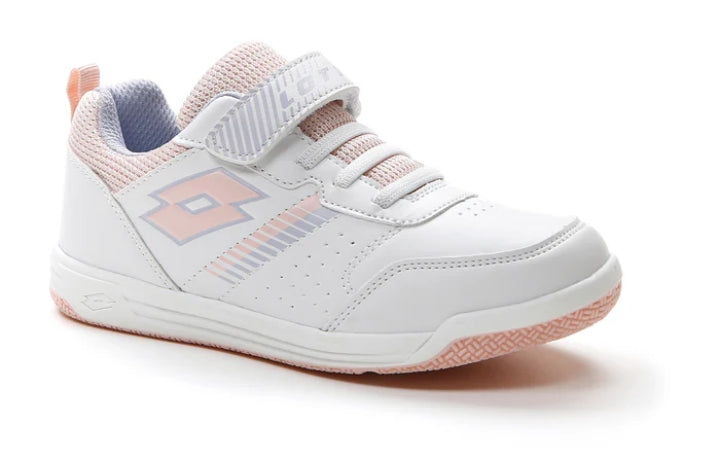 Scarpa Sneakers Bambina Lotto Bianca e Rosa con Strap – Comfort e Stile Quotidiano