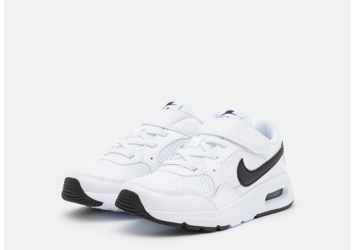Nike air max SC (PSV) BAMBINO BIANCO CON STRAPPO E FINTO LACCIO