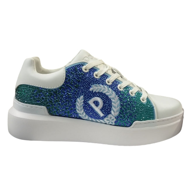 Sneakers Donna POLLINI Nuke 45 Pool + Bianco – Scarpe Casual Chic, Comode e Fashion