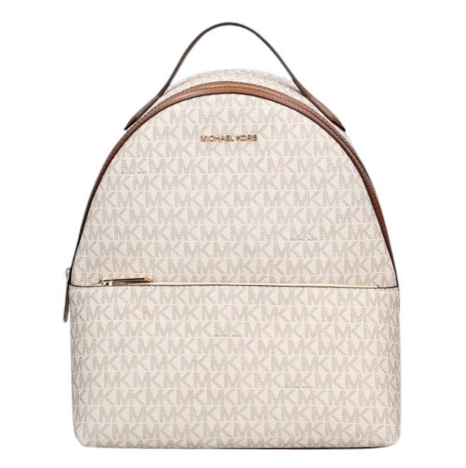 Zaino Donna Michael Kors Cream – Backpack Elegante con Zip e Tasca Frontale