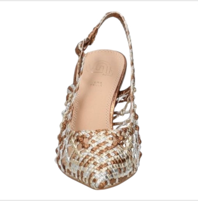 Sandali Donna Gold&Gold GK253 Oro Silver Bronzo – Scarpe con Tacco Eleganti Multicolor