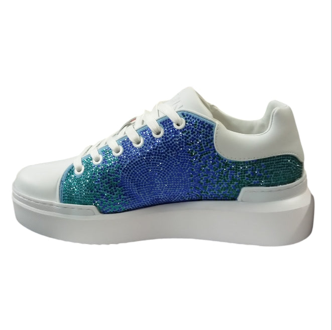 Sneakers Donna POLLINI Nuke 45 Pool + Bianco – Scarpe Casual Chic, Comode e Fashion