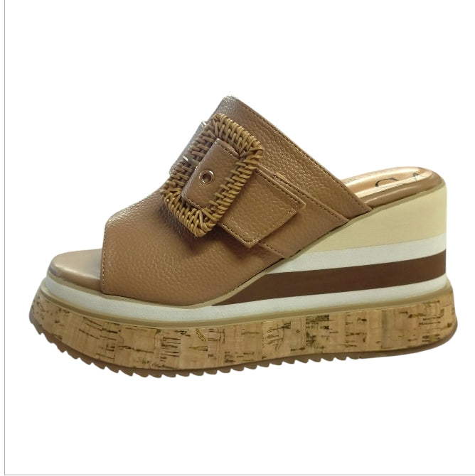 Zeppa Donna Sara López Cuoio – Sandalo Platform Elegante e Confortevole