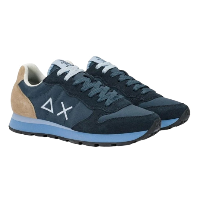 SUN68 Tom Multicolor Uomo Blu Beige – Sneakers Casual Running Comode e Versatili