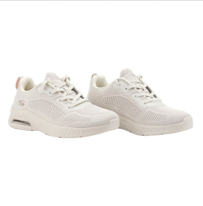 Sneakers Donna Skechers BOBS Squad Chaos Air Natural – Scarpe Beige Comode con Ammortizzazione Air