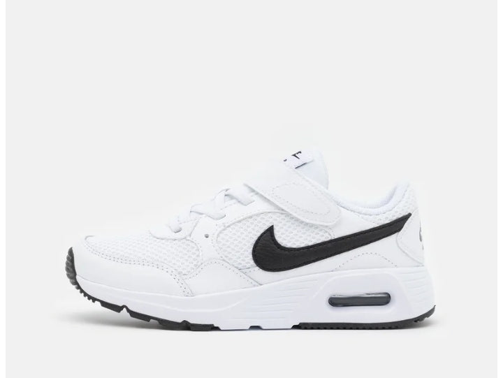 Nike air max SC (PSV) BAMBINO BIANCO CON STRAPPO E FINTO LACCIO