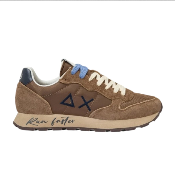 SUN68 Tom Vintage Uomo Color Volpe – Sneakers Casual in Nylon e Suede con Dettagli a Contrasto