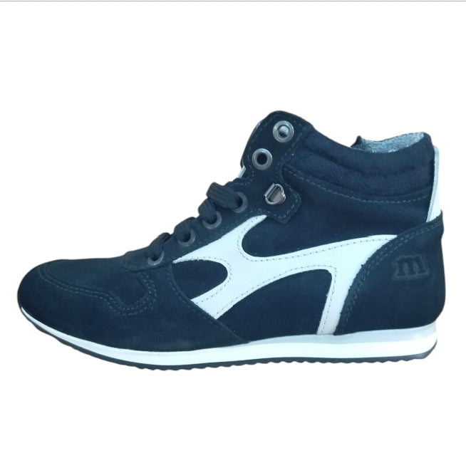 Melania Sneakers Unisex Nero Alta con Zip – Scarpe Casual Bambino/a
