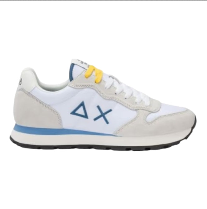 SUN68 Tom Uomo Bianco – Sneaker in Nylon e Suede Casual, Comoda e Versatile