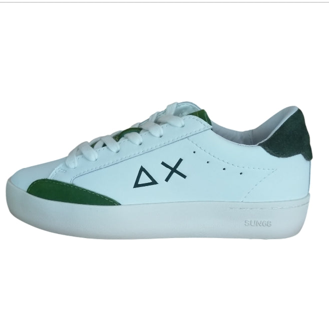Sneakers Teenager SUN68 Boy’s Street Leather 74 Verde Militare – Scarpe in Pelle Sportive e Comode
