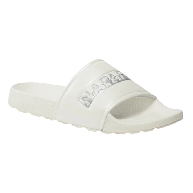 Ciabatte Uomo/Donna Napapijri NP0A4HL2 White – Slider Bianche Comfort con Logo