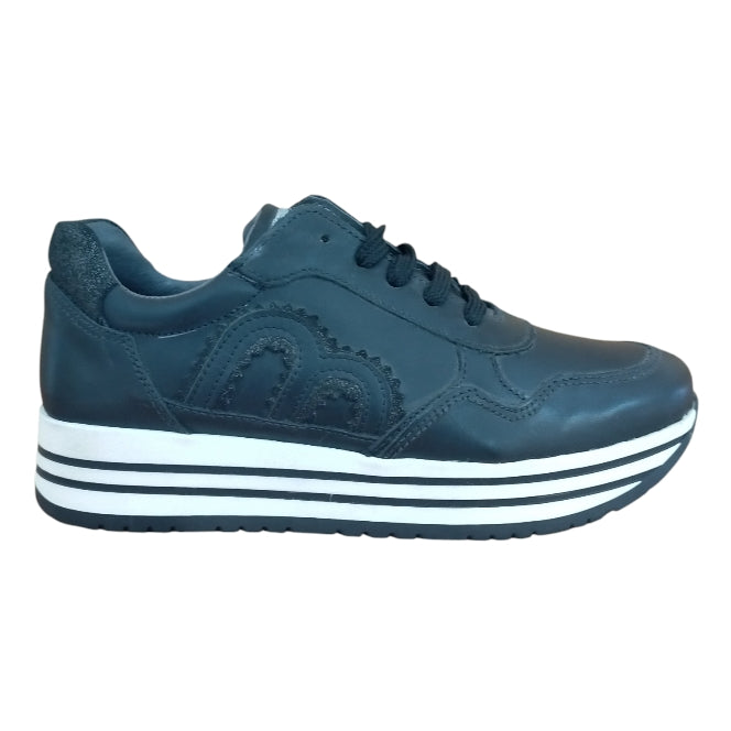 Melania Sneakers Bambina Nere Platform – Scarpe Casual Bambina