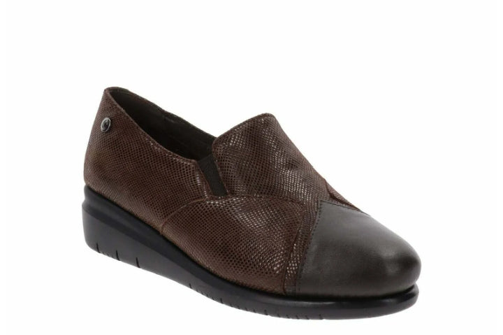 Scarpa Donna Cinzia Soft Comfort Marrone con Plantare in Pelle e Zeppa Bassa