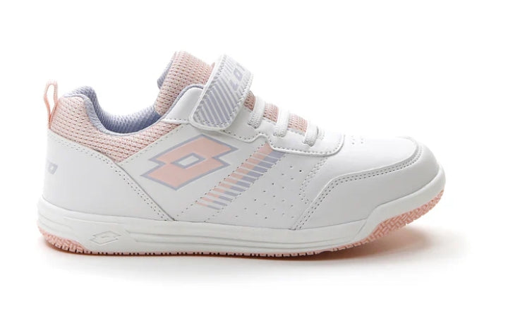 Scarpa Sneakers Bambina Lotto Bianca e Rosa con Strap – Comfort e Stile Quotidiano