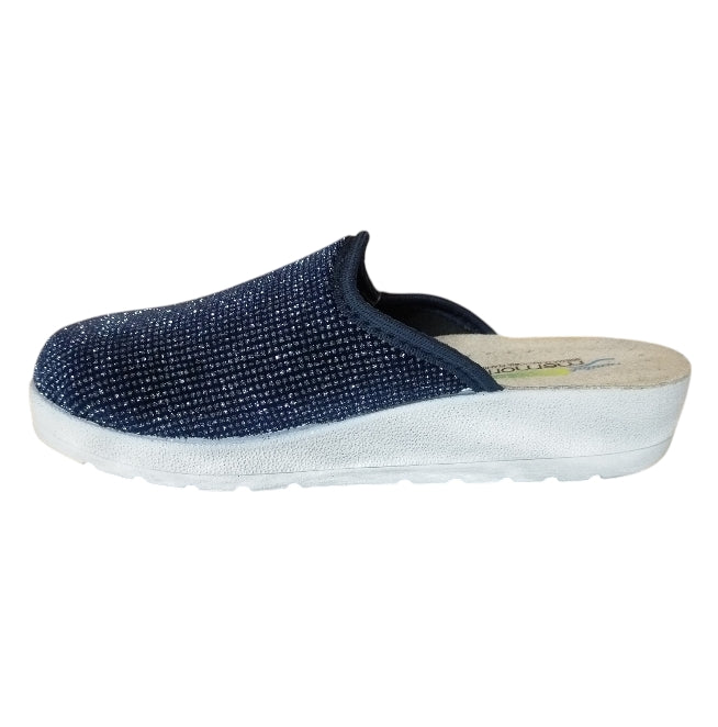 Ciabatta EcoBio Glitter con Plantare Memory e Pelle Sanitaria