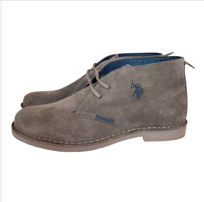 🛍 US POLO ASSN Polacchino Uomo in Camoscio Beige – Scarpa Casual Elegante