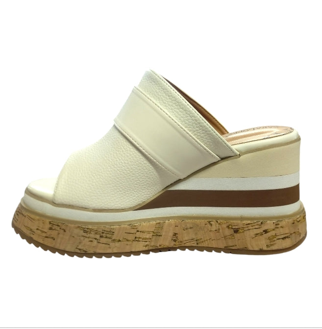 Zeppa Donna Sara López Off White – Sandalo Platform Elegante con Fibbia Intrecciata