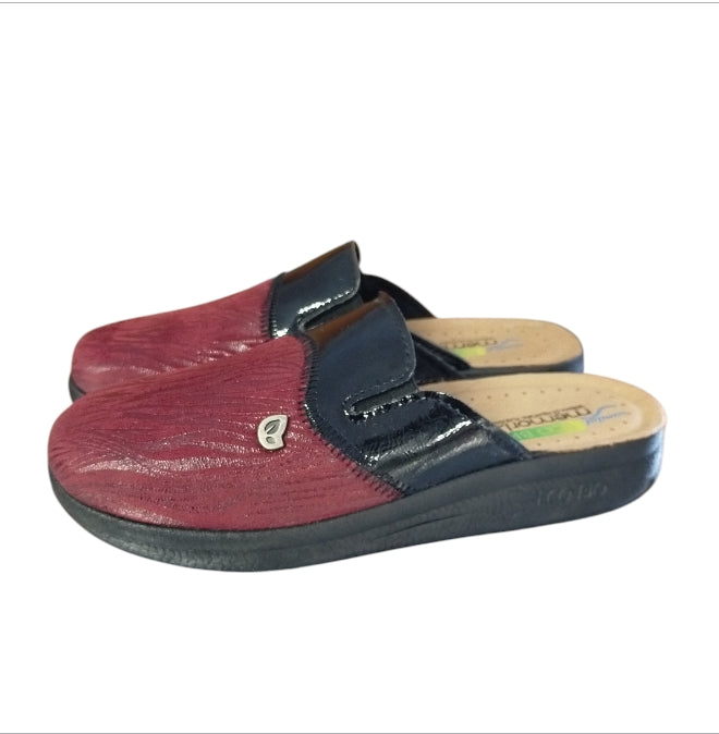Ciabatta EcoBio in Pelle Elasticizzata con Plantare Memory/Pelle Sanitaria