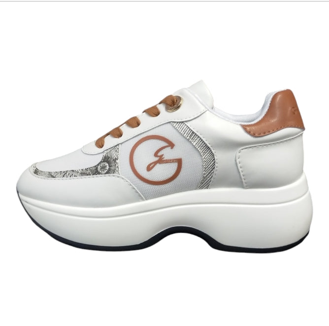 Gattinoni Dafne Sneakers Planetarium White / Ink Sepia – Platform Casual Donna