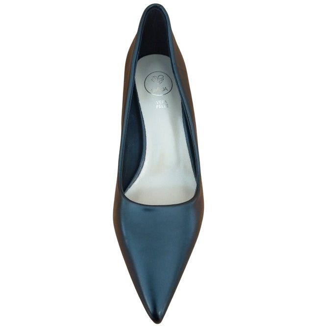Scarpa décolleté donna GALIA nera in vera pelle con tacco alto Galia colore Nero - SculcoScarpe