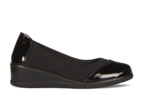 Scarpa Donna Cinzia Soft Nera Comfort con Zeppa e Plantare in Pelle Cinzia soft colore Nero - SculcoScarpe