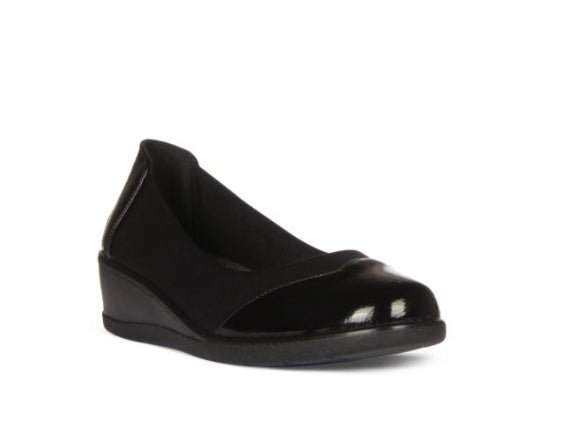 Scarpa Donna Cinzia Soft Nera Comfort con Zeppa e Plantare in Pelle Cinzia soft colore Nero - SculcoScarpe