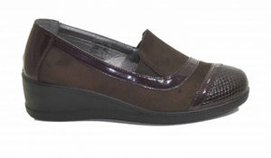 Scarpa Donna Cinzia Soft Testa di Moro Comfort con Plantare in Pelle e Zeppa Bassa Cinzia soft colore Testa di moro - SculcoScarpe
