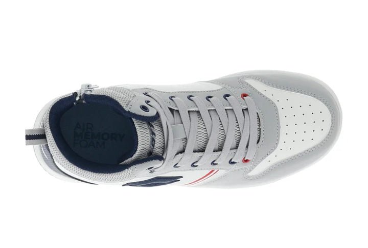 Scarpa Sportiva Alta Bambino Lotto Bianco Grigio e Blu con Plantare Confortevole Lotto colore Grigio/bianco - SculcoScarpe