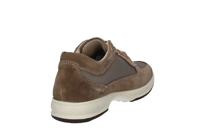 sneaker da uomo Imac in pelle scamosciata e tessuto color olive/beige Imac colore Crema - SculcoScarpe