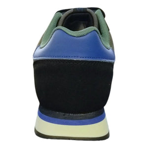 sneakers Renato Balestra da uomo, caratterizzate da un design moderno nei colori verde scuro/militare, nero e un tocco di blu. sneakers colore Nero - SculcoScarpe