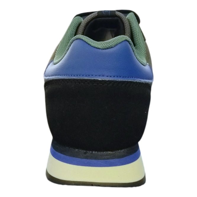 sneakers Renato Balestra da uomo, caratterizzate da un design moderno nei colori verde scuro/militare, nero e un tocco di blu. sneakers colore Nero - SculcoScarpe