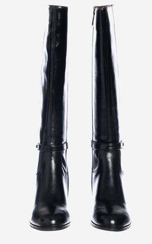 Stivale Donna Solo Soprani Nero in Pelle con Tacco Medio – Eleganza Classica Stivale colore Nero - SculcoScarpe