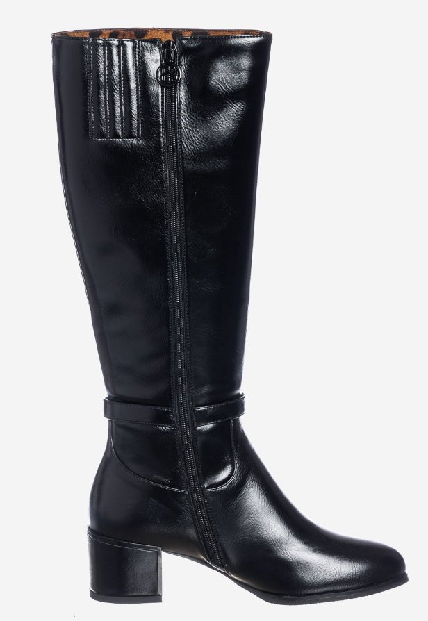 Stivale Donna Solo Soprani Nero in Pelle con Tacco Medio – Eleganza Classica Stivale colore Nero - SculcoScarpe