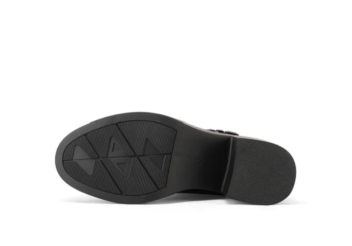 stivaletto donna con tacco Queen Helena in ecopelle nera. stivaletto colore Nero - SculcoScarpe